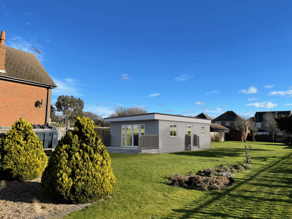 annexe in garden blue sky do it yourself planning permission